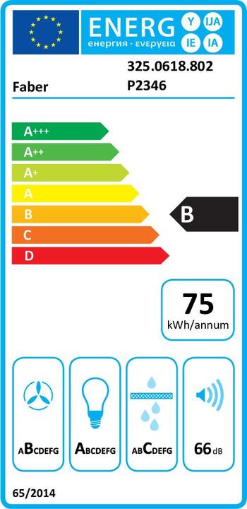Energie-Label Stilo Glass Smart Isola A90 (Wandhaube)