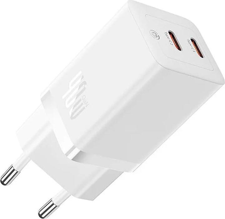 Produktbild Baseus Wandladegerät GaN5 40W, 2x USB C (Weiss) (40 W)