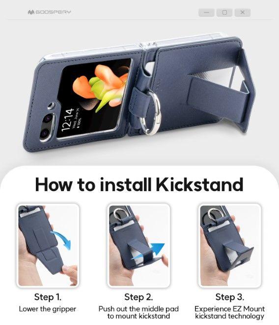 Actual product image Goospery Easy Standing Diary Series Cover (Samsung Galaxy Z Flip6)