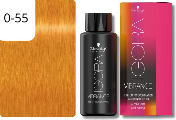Actual product image Schwarzkopf Professional IGORA Vibrance Hair Tint NEW (0-55 Gold Concentrate)