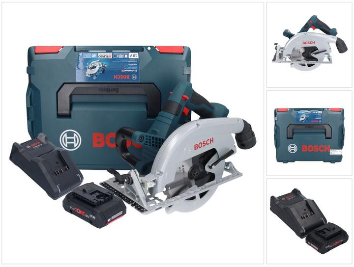 Produktbild Bosch Professional Bosch GKS 18V-70 L Akku KreissÃ¤ge 18 V Brushless 190 mm BITURBO + 1x ProCORE Akku 4,0 Ah + Ladeger