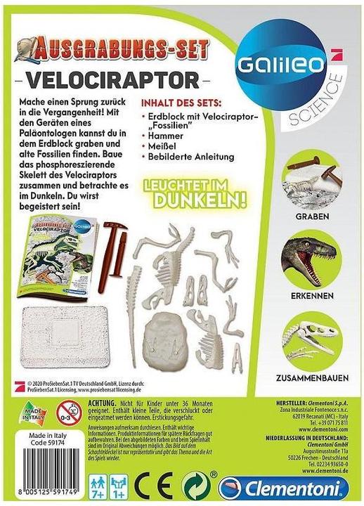 Immagine prodotto Clementoni Set di scavi Velociraptor