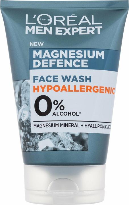 L'Oréal Paris LÂ'OrÃ©al Paris - Men Expert Magnesium Defense (Face Wash) 100 ml Cleansing Skin Gel for Sensitive (100 ml)