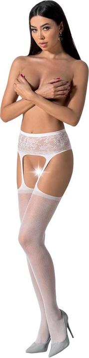 Immagine prodotto Passion S028 Medias Con Liguero Blanco Talla Unica (Taglia unica, Confezione singola)