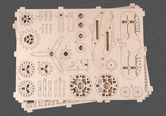Produktbild WoodenCity Doppeldecker Flugzeug