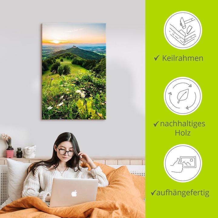 Produktbild Artland Burg Hohenzollern bei Sonnenuntergang U2NX (60 x 90 cm)