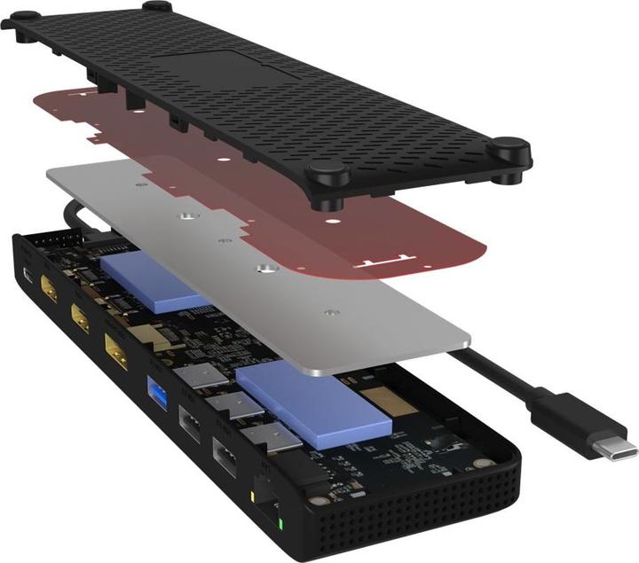 Produktbild Icy Box IB-DK2116-C (USB-C, 8 Ports)