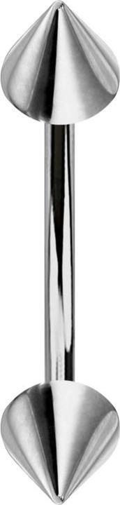 Star Piercing Micro Banane silber mit zwei Cone (ohne Messing, Titan G23)
