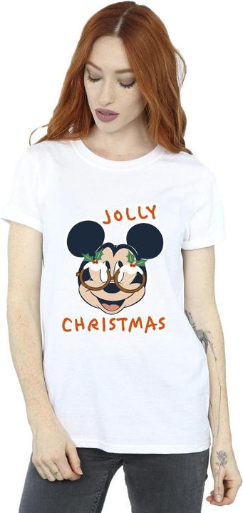 Immagine prodotto Disney Mickey Mouse Jolly Christmas Glasses Maglietta Ampia Donna (XL)