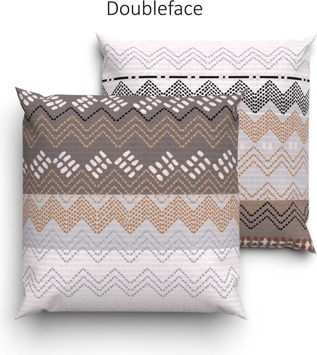Immagine prodotto Lotus Bettwaren Biancheria da letto seersucker Egona beige (Copricuscino, 65 x 65 cm)
