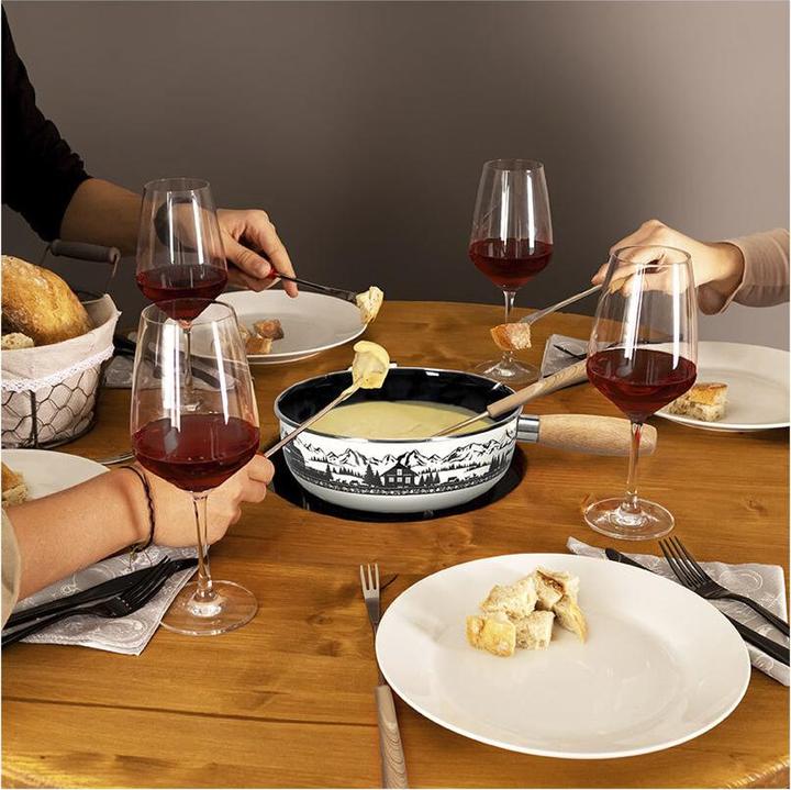 Image du produit Bodega Table haute barrique et réchaud à fondue "Alpage