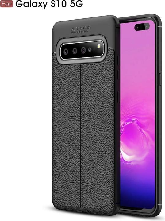 Actual product image Screenguard Samsung Galaxy S10 5G Case Leather Design TPU Cover (Samsung Galaxy S10 5G)