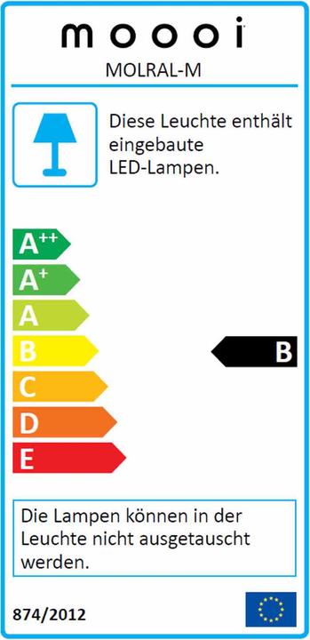 Etichetta energetica Moooi Luce casuale M ha portato luce a sospensione (805 lm)