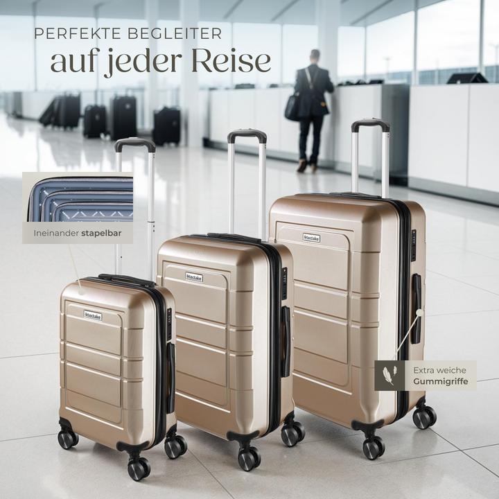 Image du produit tectake Set de valises rigides BRICE 3 pièces avec serrure à code (111 l, M (50 - 90l), L (90 - 115l), XL (à partir de 115l))