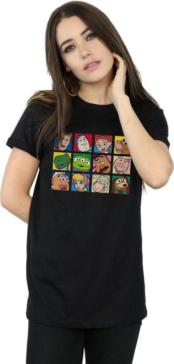 Actual product image Disney Womens/Ladies Toy Story Character Squares Cotton Boyfriend T-Shirt (M)