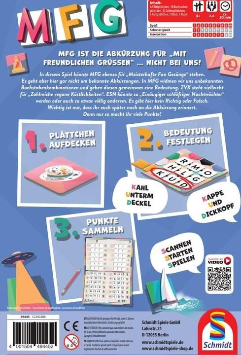 Image du produit Schmidt Spiele MFG (d) (Allemand)