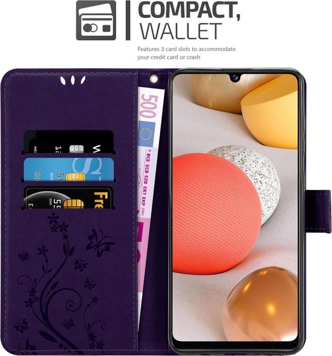 Image du produit Cadorabo Couverture du livre de fleurs (Samsung Galaxy A42 5G, Samsung Galaxy M42 5G)