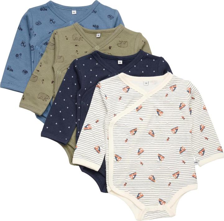 Actual product image Pippi Wrap Long Sleeve Body 4 Set Deep Lichen Green Gr. 80 (80)