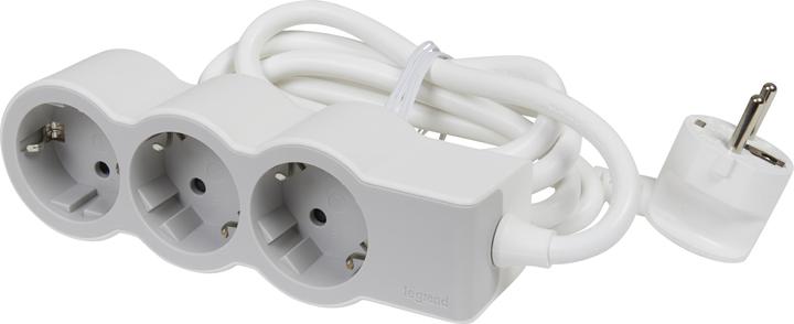 Actual product image Legrand Flat socket strip 3x socket, 5 metre cable white-grey 694567 (3 x, CEE, CEE 7/3, 5 m)