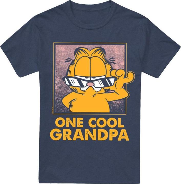 Actual product image Garfield Unisex Adult One Cool Grandpa Fathers Day T-Shirt (M)