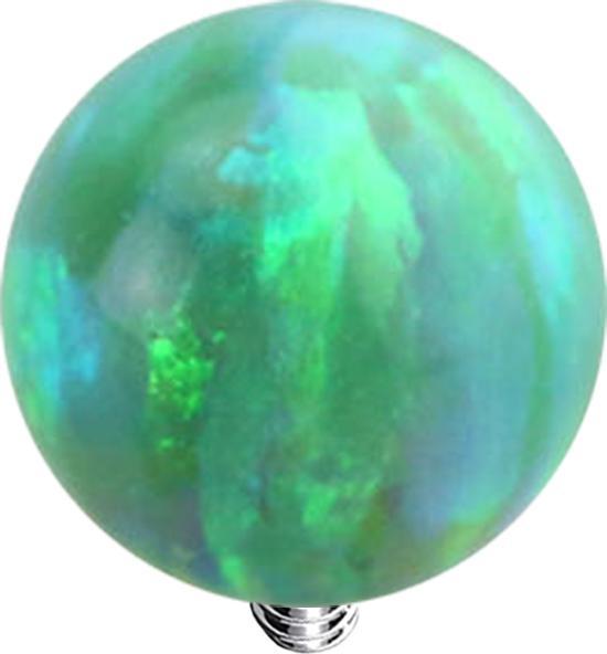 Produktbild Star Piercing Dermal Anchor Kugel Opal grün (ohne Messing, Chirurgenstahl 316L)