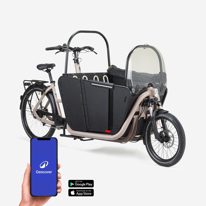 Produktbild Btwin E-Lastenfahrrad Long John F900E Family taupe
