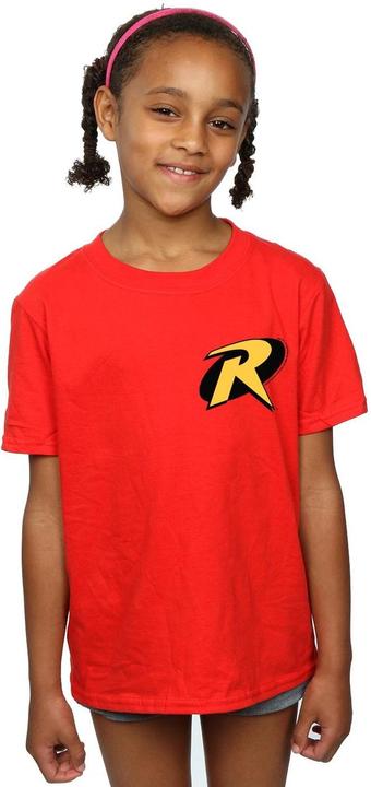 Actual product image Girls Batman Robin Logo Cotton T-Shirt (152, 158)