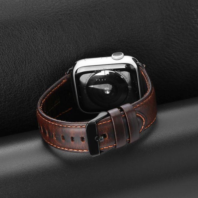 Image du produit Dux Ducis Business Series Bracelet de remplacement en cuir véritable (44 mm, 45 mm, 42 mm, Cuir véritable, Apple Watch Series 7, Apple Watch Series 8, Apple Watch Series 9, Apple Watch SE, Apple Watch Series 1, Apple Watch Series 2, Apple Watch Series 3, Apple Watch Series 4, Apple Watch Series 5, Apple Watch Series 6)