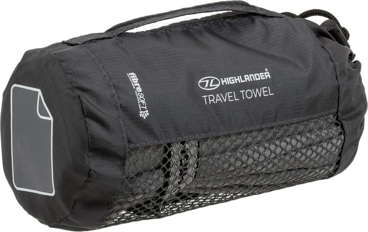 Actual product image Highlander Large Fibresoft Towel - Charcoal