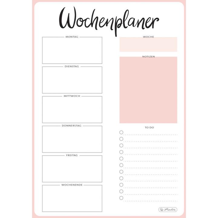 Actual product image Herlitz Wochenkalender A5 2025 52 Blatt, 1 Woche/1 Seite (A5, German)