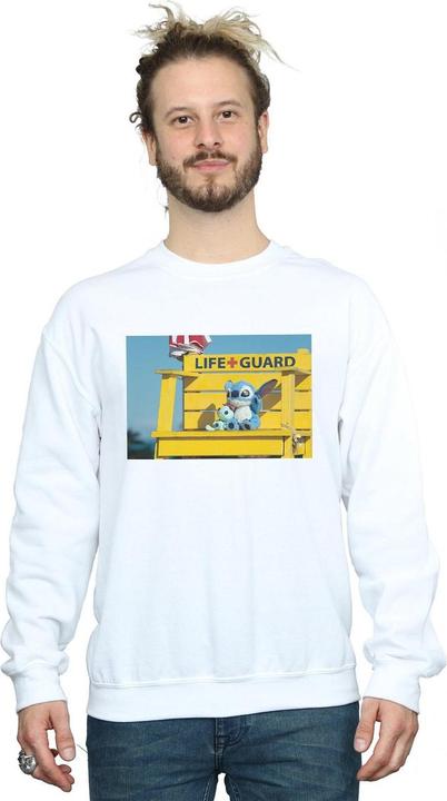 Actual product image Disney Mens Lilo And Stitch Life Guard Sweatshirt (XXL)
