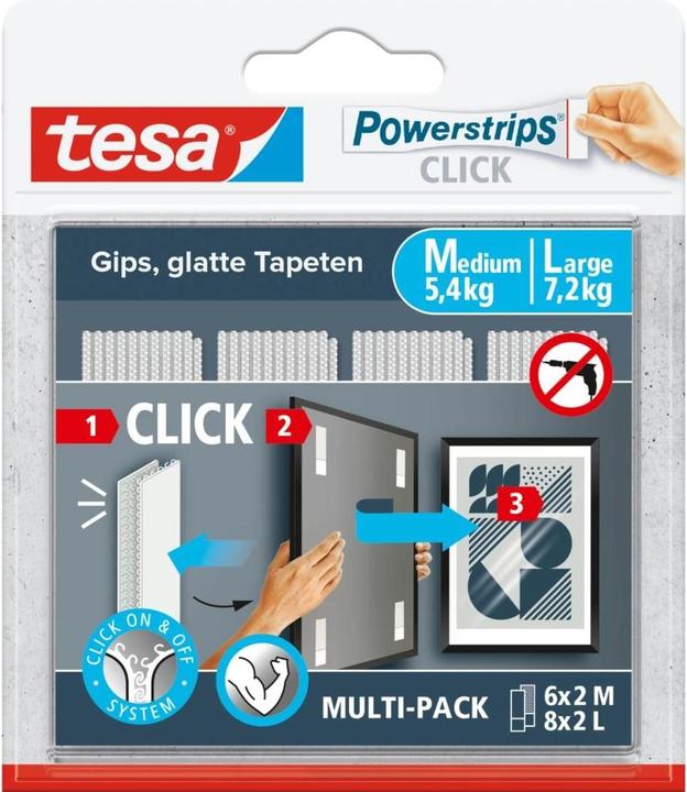 tesa Powerstrips Klett-Klebepads (7.20 kg)