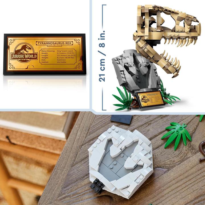 Image du produit LEGO Fossiles de dinosaures : tête de T.-rex (76964, LEGO Jurassic World)