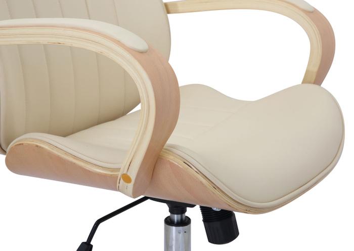 Image du produit CLP Chaise de bureau Melilla similicuir, natura/crème
