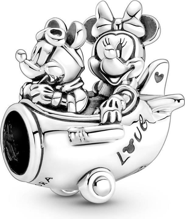 Actual product image Pandora Charm Disney Mickey Mouse & Minnie Mouse airplane (Sterling silver 925)