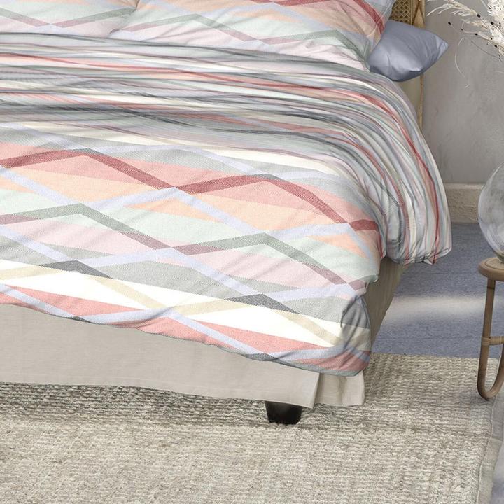 Actual product image Irisette Mako-Satin Bettwäsche Wave 8610 rot (Bedding set, 135x200 cm + 80x80 cm)