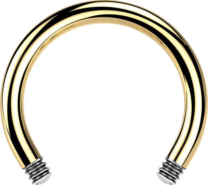 Star Piercing Micro Circular Barbell-Stab vergoldet (Chirurgenstahl 316L)