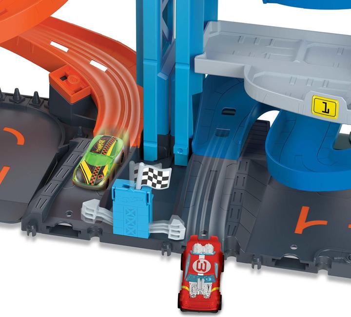 Actual product image Hot Wheels City Transforming Race Tower