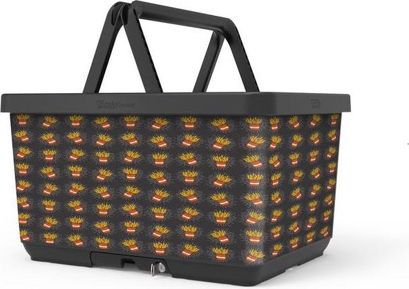 Produktbild The Basky Company Fahrradkorb mit Schloss und Klicksystem für Gepäckträger - Vorderträger Der Basky -Korb (26.50 l)