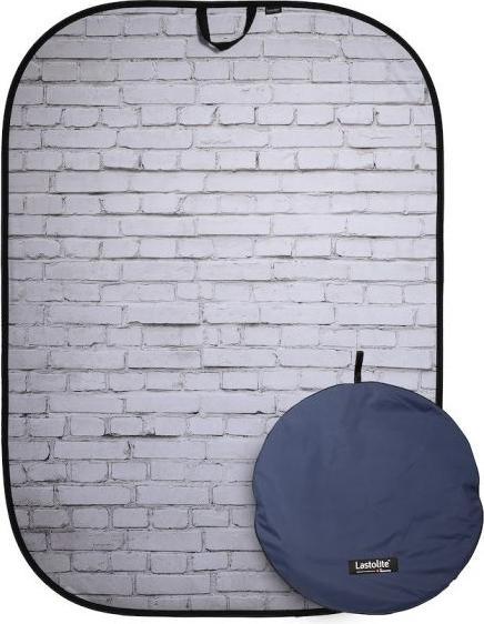 Actual product image Lastolite Urban Collapsible 1.5x2.1m White/Grey Painted White/Industrial Grey Brick (150 cm, 210 cm)