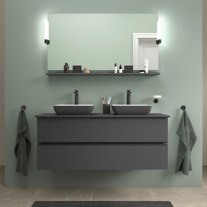 Actual product image Duravit Sivida countertop washbasin, angular, 400x400mm, without tap hole, without overflow (400 mm, 400 mm)