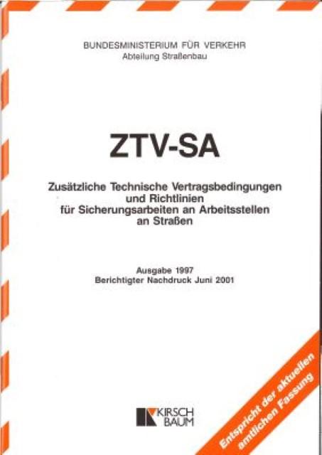 Label énergétique ZTV-SA Zusätzliche Technische Vertragsbedingungen und Richtlinien für Sicherungsarbeiten an Arb (Allemand, Éditions Kirschbaum, 2001)