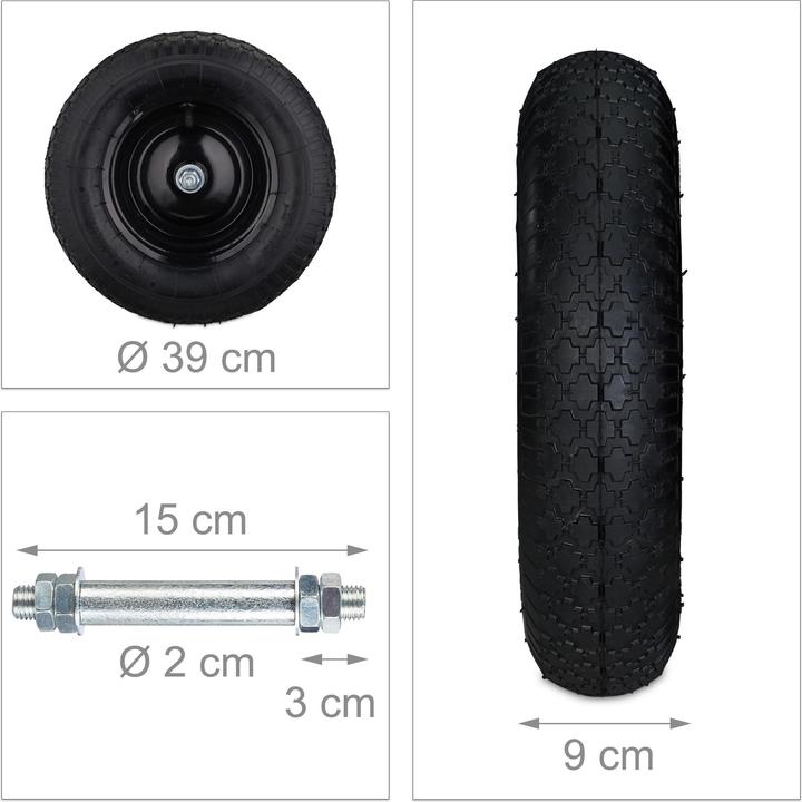 Immagine prodotto Relaxdays Ruota per Carriola 4.80 4. Pneumatico ad Aria