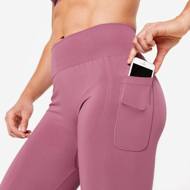 Immagine prodotto Domyos Leggings sportivi da donna a vita alta push-up - viola (XS)