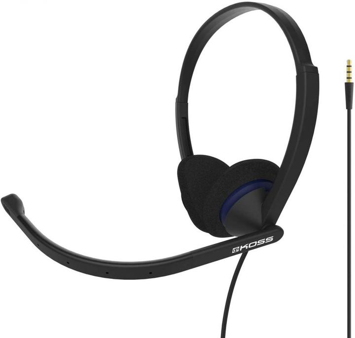 Koss CS200i Communication Headsets, On-Ear, Wired, Microphone, Black (ANC, Kabelgebunden)