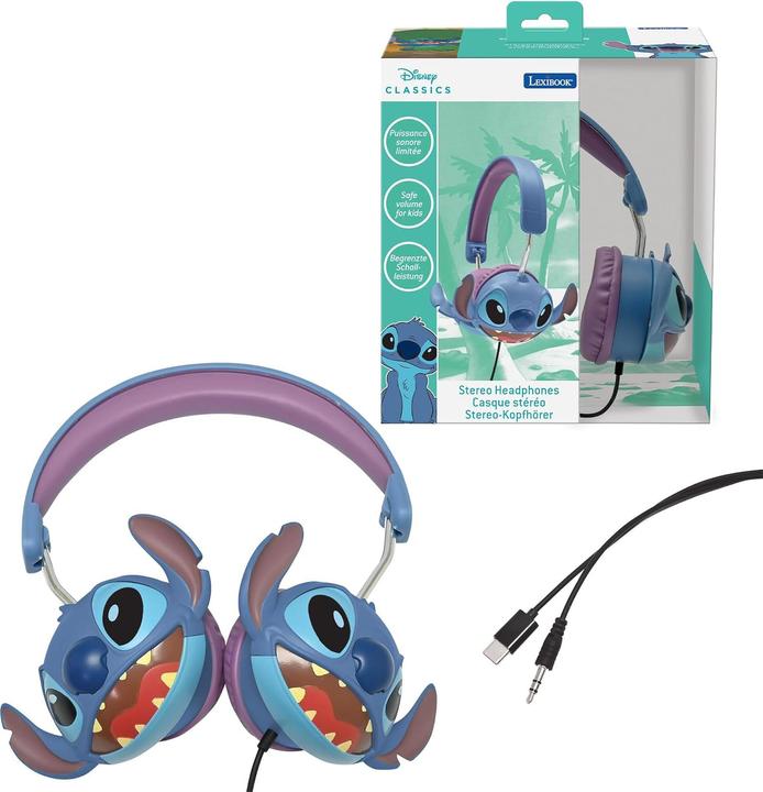 Produktbild Disney Lexibook - Stitch - Wired Foldable Headphone (HP015D)