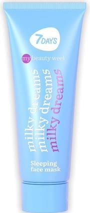 7Days Gesichtsmaske für die Nacht mit Vitamin E, Mandelöl und Jojoba Hydratationsmaske 80ml Milky Dreams (80 ml)