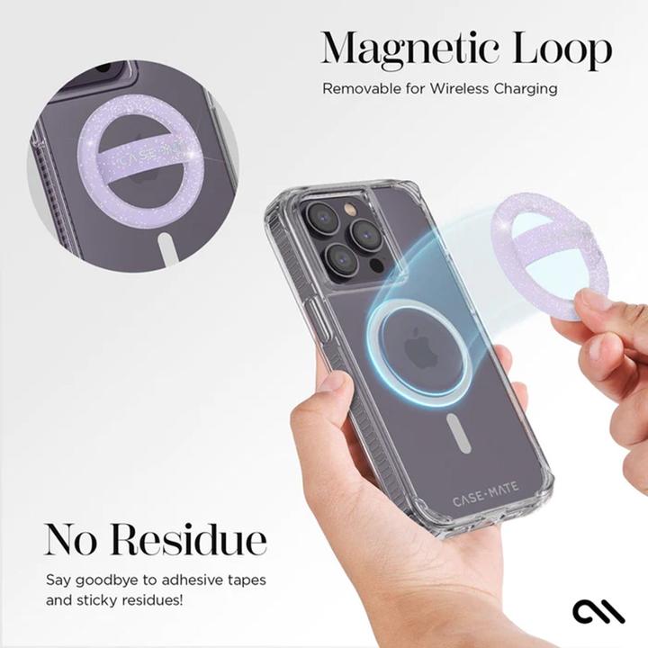 Actual product image Case-Mate Magnetschlaufengriff – MagSafe Fingergriff (Purple Sparkle)