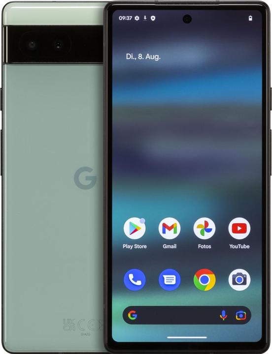 Actual product image Google Pixel 6a (128 GB, Say Green, 6.10", SIM + eSIM, 12.20 Mpx, 5G)
