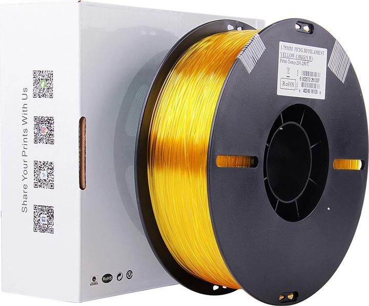 Produktbild eSUN PETG 1,75mm Yellow 1kg 3D Filament (PETG, 1.75 mm, 1000 g, Gelb)